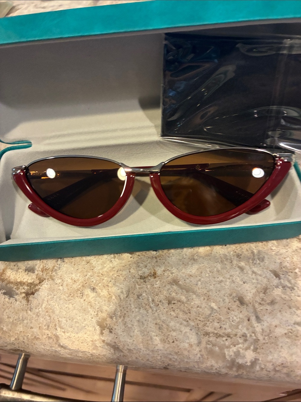 Women’s Cat-Eye Women’s Sunglasses with Brown Lenses